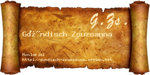 Gündisch Zsuzsanna névjegykártya